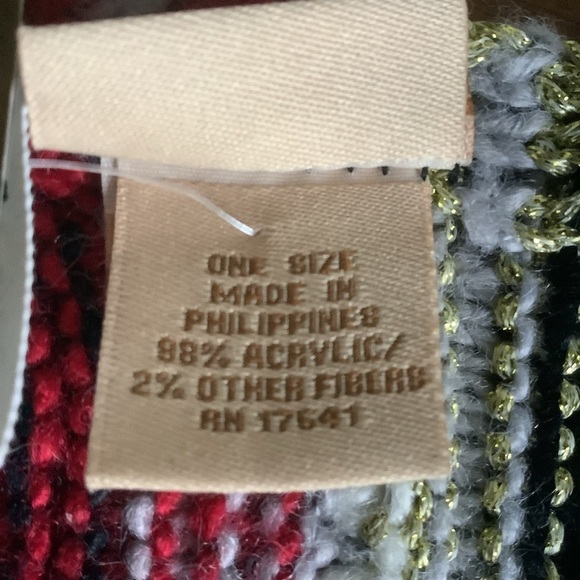 Fownes NWT Black Rectangular Winter Scarf with Striped Ends - Picture 9 of 11